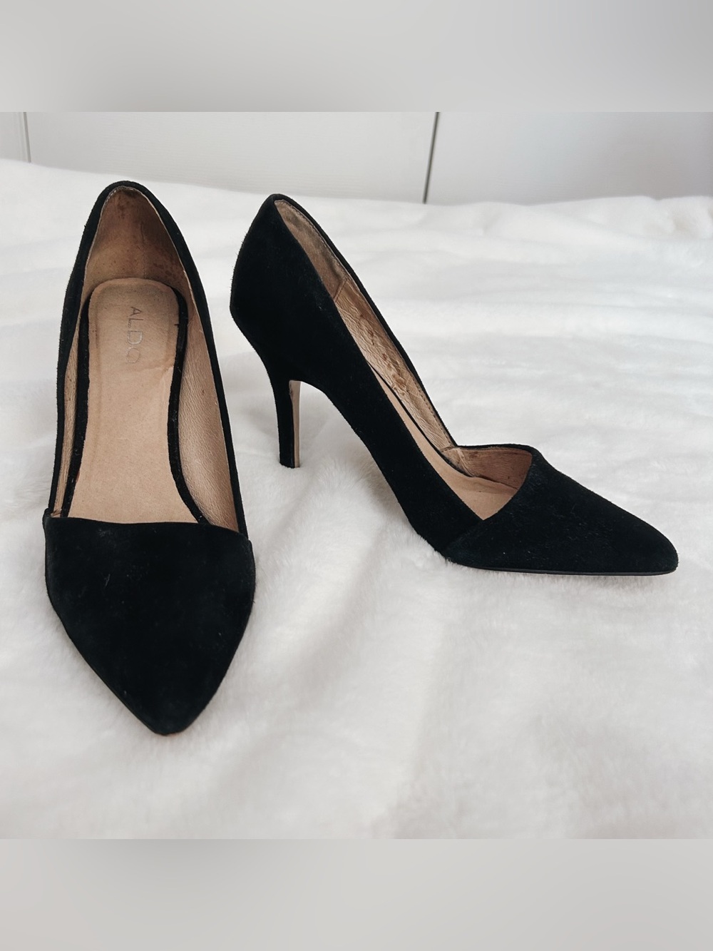ALDO Black Suede Pointed-Toe Stiletto Heels